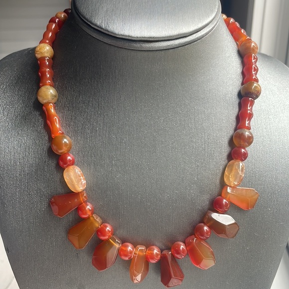 Carnelian necklace bracelet set - Picture 2 of 8